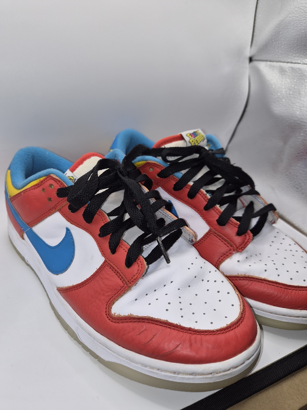 Nike Kids Red, White & Blue Low-Top Sneakers with Black Laces